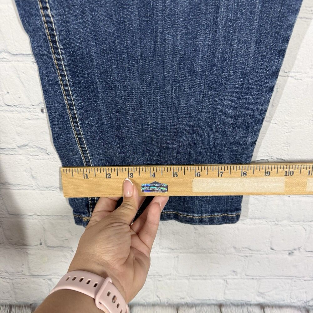 Ariat Real Denim Jeans 33 Blue Western Cowgirl Mid Rise Straight Waistband - Picture 6 of 16